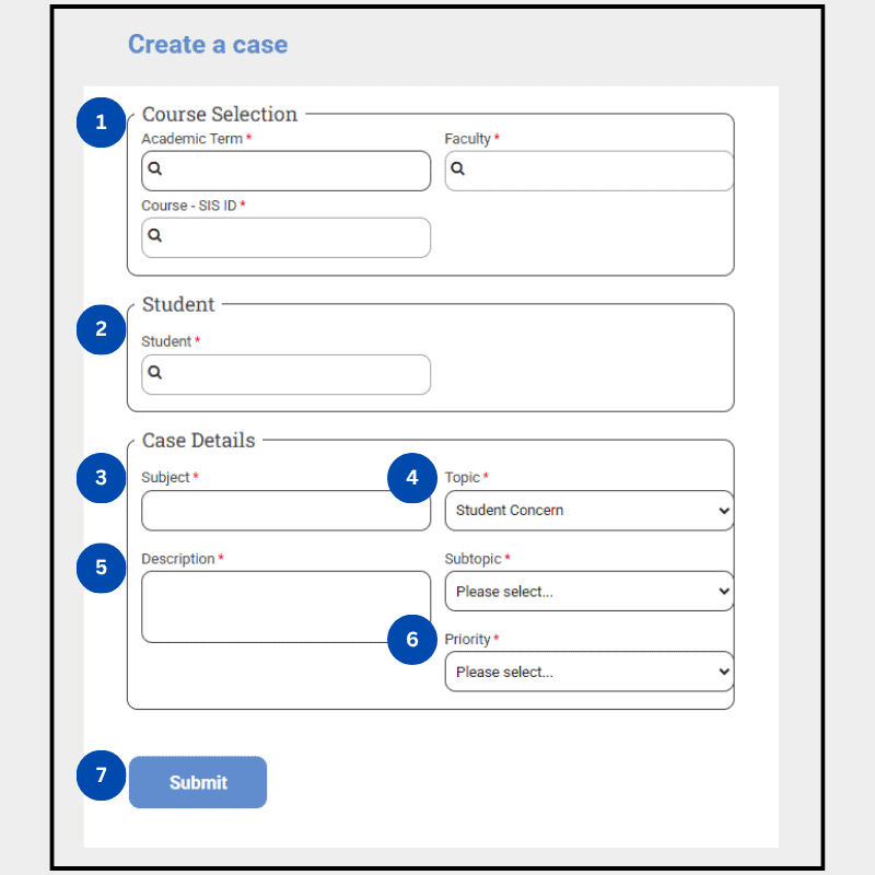 Screenshot of BU Resource Center's Student At-Risk Form for academic support and student concern reporting.