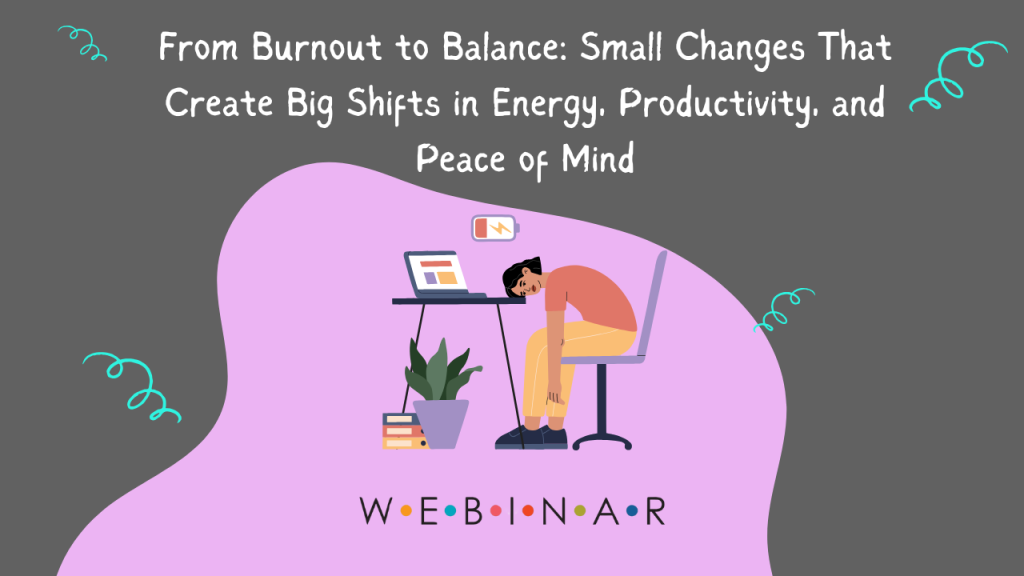 In-Service at BU Resource Center focusing on energy balance, productivity, and mental well-being for students and staff.