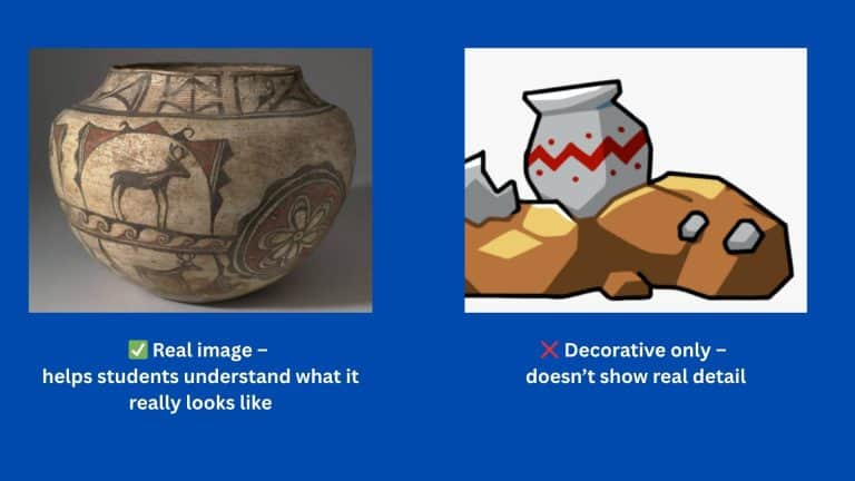 Image of ancient pottery demonstrating authentic artifacts for creating engaging slide decks, emphasizing the importance of real visuals in presentations.