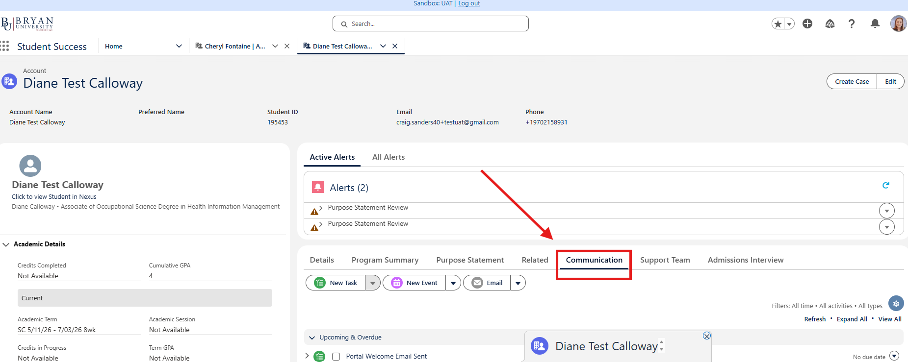A red arrow points to the Unscheduled status in a dropdown menu on a scheduling software screen.