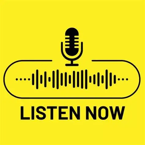 Microphone icon with sound wave and "Listen Now" text, representing audio resources at BU Resource Center during onboarding.