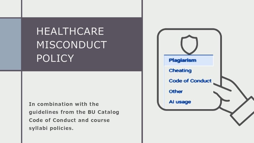 Healthcare misconduct policy
