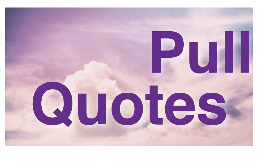 Inspirational pull quotes displayed against a sky background at BU Resource Center, emphasizing motivational and educational content for students and staff.
